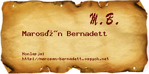 Marosán Bernadett névjegykártya