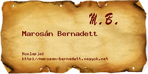 Marosán Bernadett névjegykártya